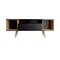 Manhattan Comfort Theodore 62.99 TV Stand, Black and Cinnamon 222552 - alternate 1